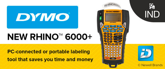 DYMO Rhino 6000+ – Beschriftungsgerät für Rhino-Etiketten 6–24 mm, Auto-Cutter, ABC-Tastatur