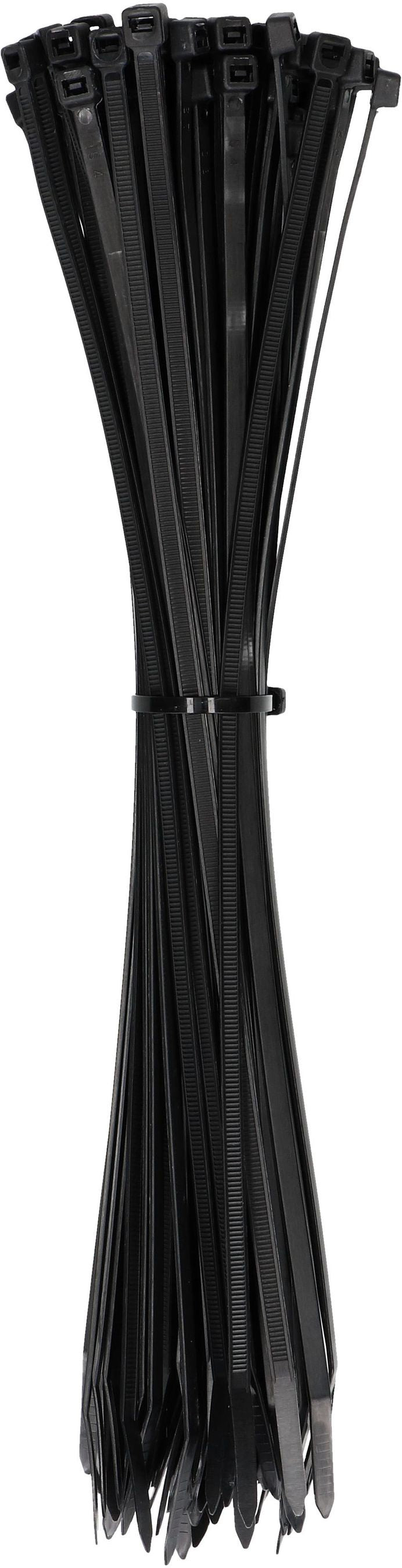 Max Hauri AG Max Hauri Kabelbinder 300×4,5 mm, 100er-Pack – schwarz
