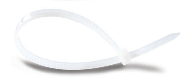 Max Hauri AG Max Hauri Kabelbinder, 450×7,6 mm, 50er-Pack – weiss