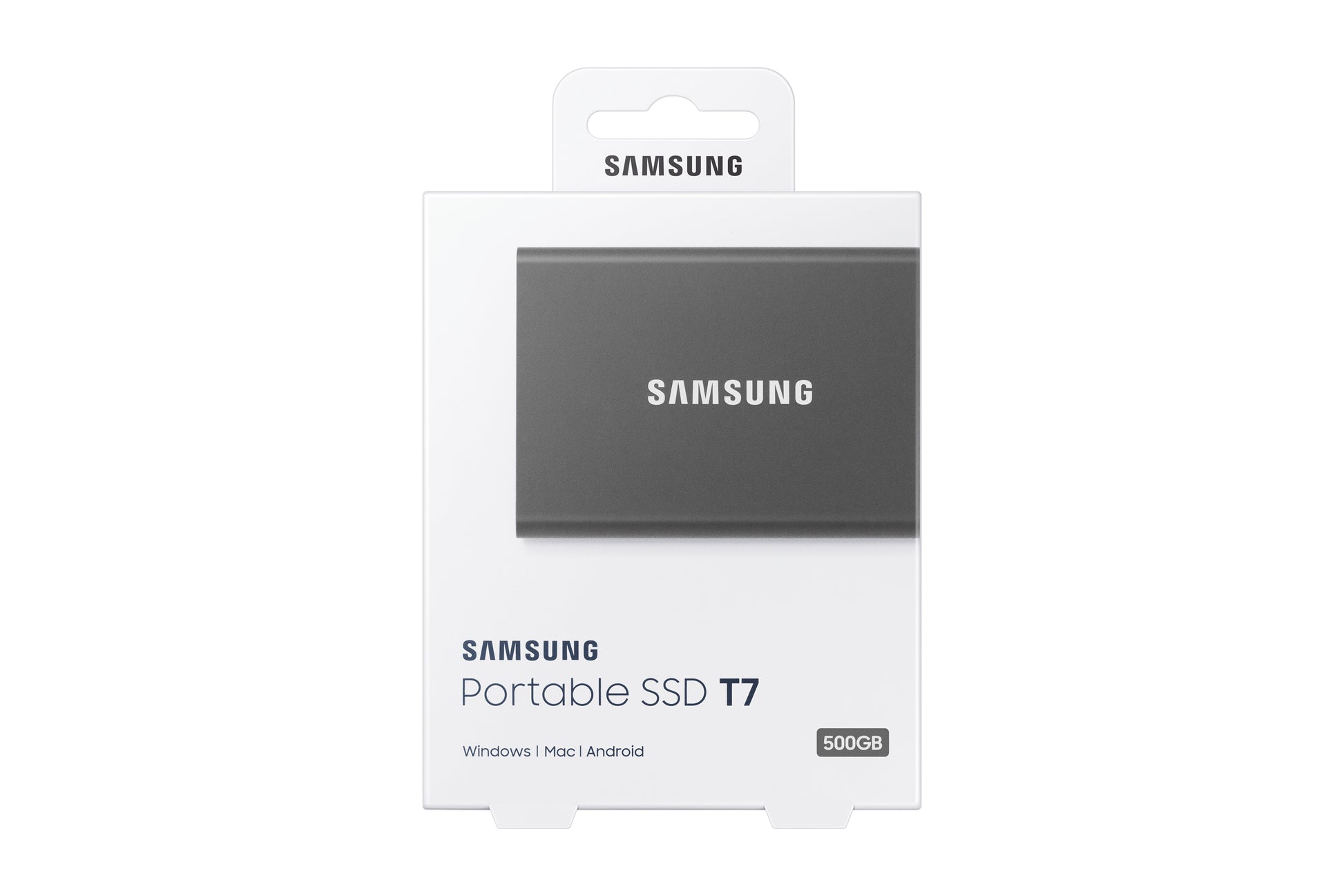 Samsung Tragbares T7 Speichergerät – 500 GB, USB Typ-C, USB 3.2 Gen 2, Hardwareverschlüsselung
