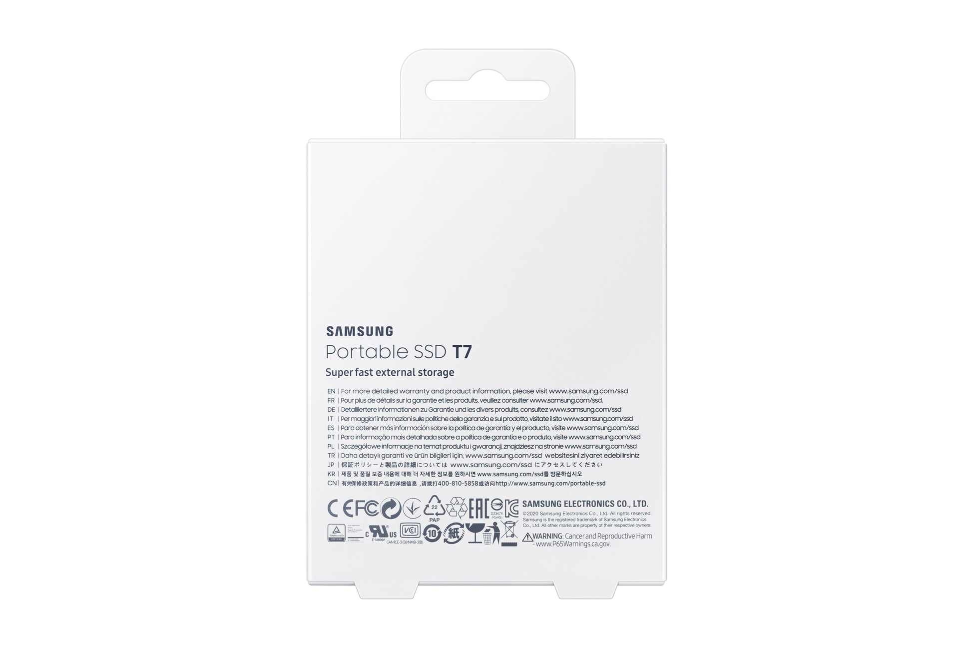 Samsung T7 Speichergerät – 1 TB, USB Typ-C (USB 3.2 Gen 2), Hardwareverschlüsselung (256-bit AES)