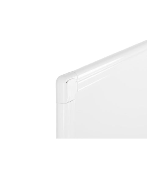 Bi-Office Whiteboard – 180 × 120 cm, lackierter Stahl, magnetisch, Aluminiumrahmen, weiss, Wandmontage