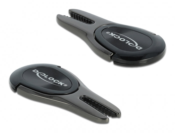 DeLOCK Auto-Halterung, Lüftung, 360° drehbar – universal – Anthrazit, Metall/Kunststoff