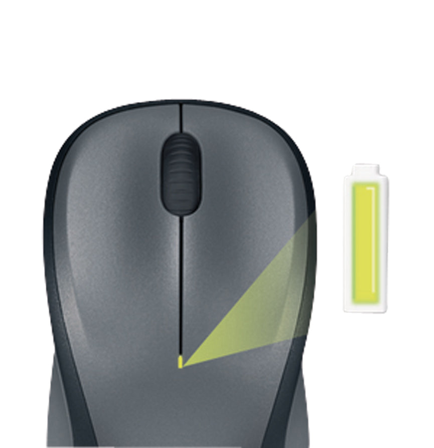 Logitech M235 – Maus – Kabellos (2,4 GHz), Rechts, Schwarz