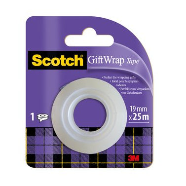 Scotch Klarer Klebefilm – 19 mm × 25 m, transparent, permanent, 1 Stück