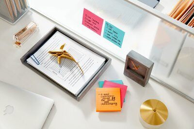 Post-it Super Sticky Haftnotizen – 101×101 mm – sortiert, 3×70 Blatt, PEFC