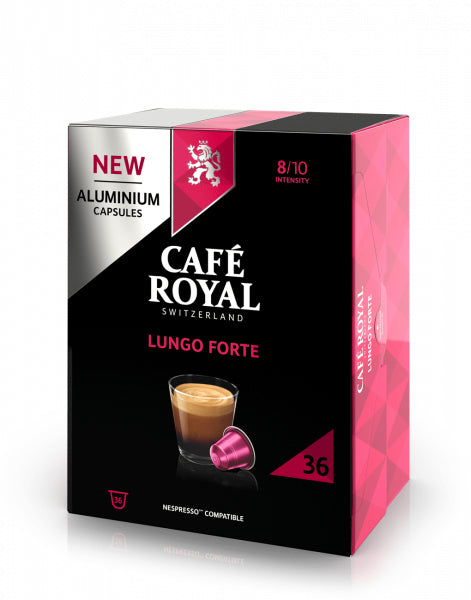Café Royal Kaffeekapseln Lungo Forte – für Nespresso – Intensität 8 – 36 Kapseln