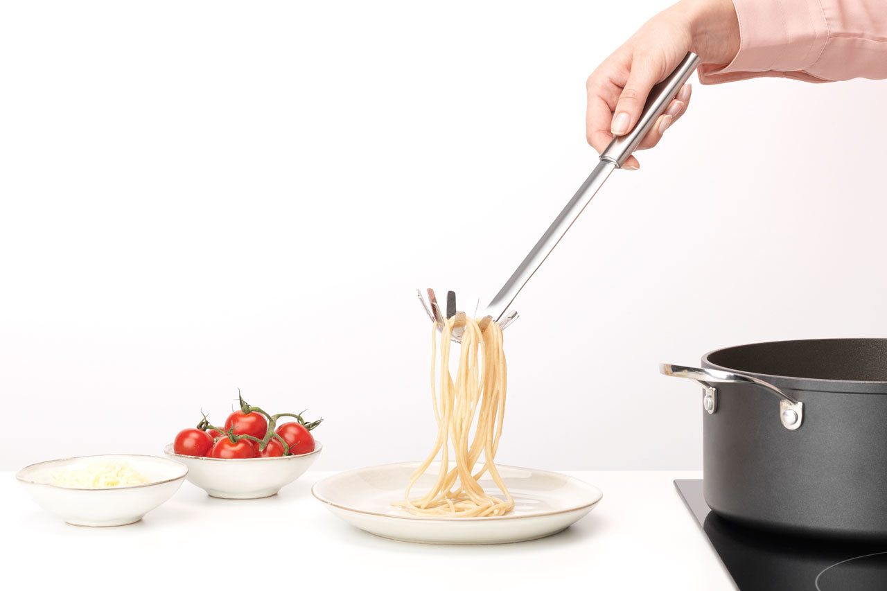Brabantia Spaghettilöffel, 7,4 × 32,6 cm, Edelstahl, Silber