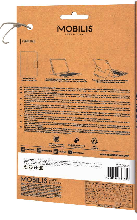 Mobilis Origine Case Notebook-Schutzhülle – für Tablets bis 10,2"