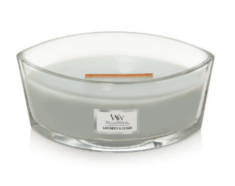 WoodWick Duftkerze Lavendel & Zeder, Glas, Grau/Transparent, Ø 19,1 cm, H 9,2 cm, 1 Stück