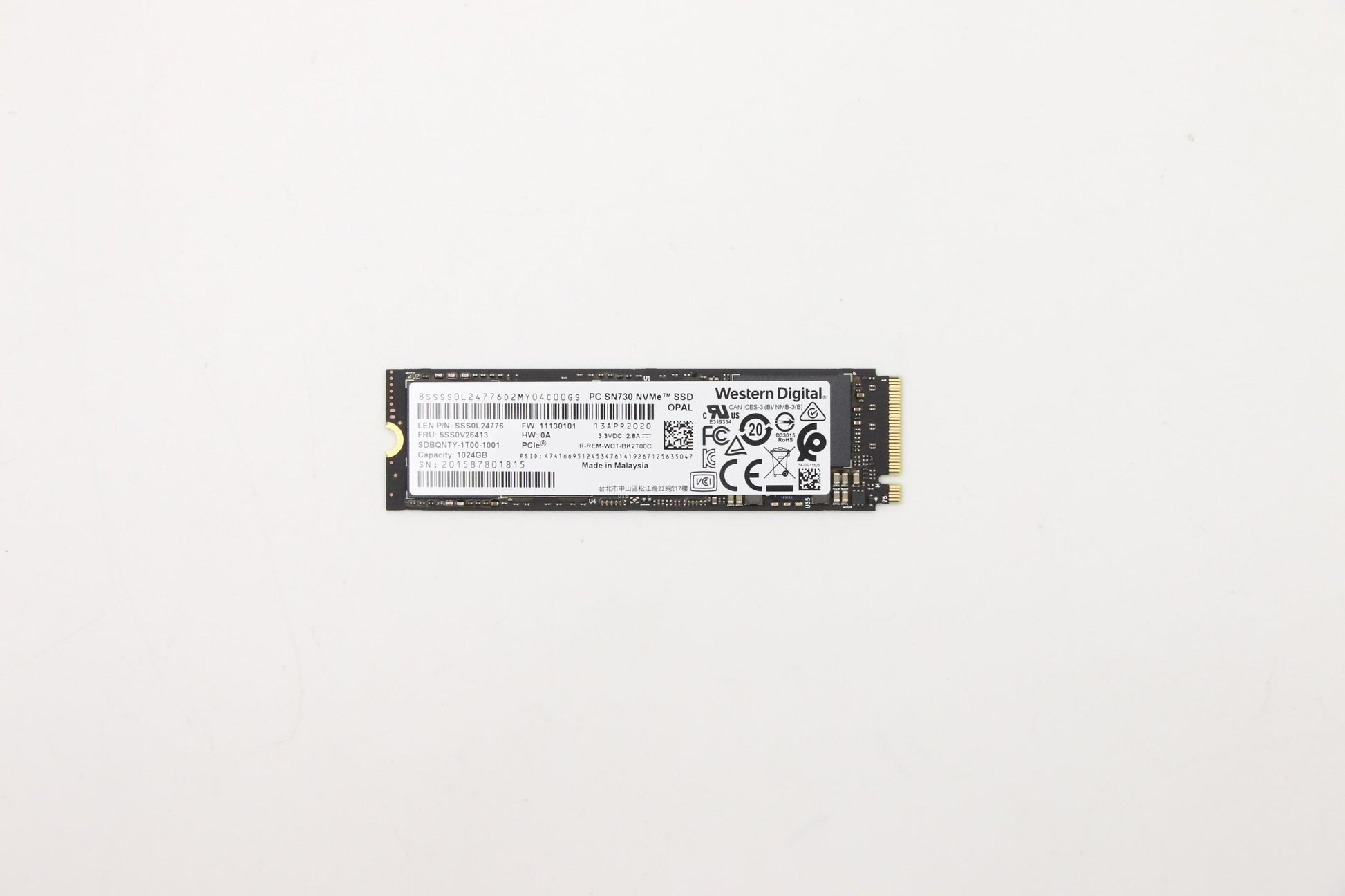 Lenovo M.2 PCIe NVMe SSD – 1 TB, intern