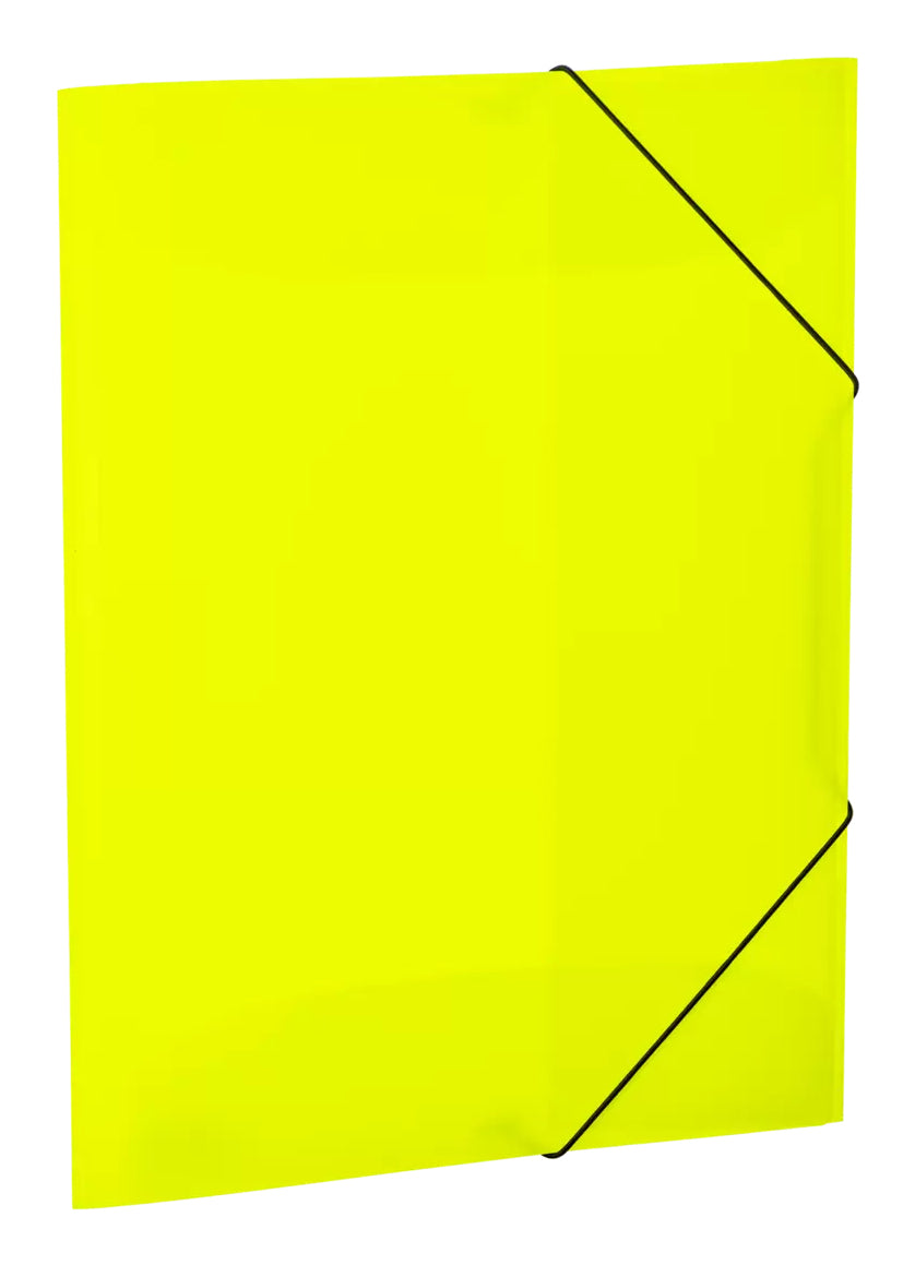 HERMA Gummibandmappe A3 – 3 Klappen, Polypropylen (PP), Gelb, Füllhöhe 40 mm