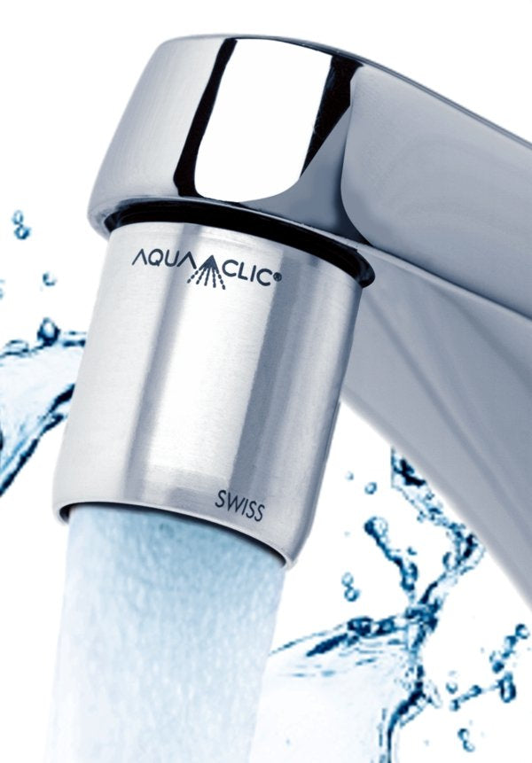 AquaClic Handbrause Variété-Pur – Ø12×26,5 cm, Edelstahl, Chrom