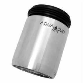 AquaClic Armaturenbelüfter – Ø2,2×3 cm, Keramik/Edelstahl, Innenteil Kunststoff, für Armatur (Anschluss M22)