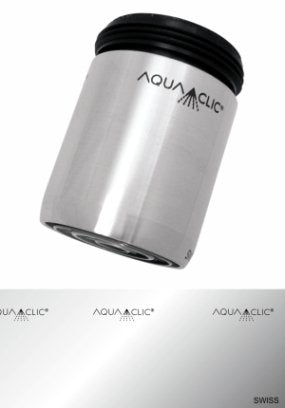 AquaClic Handbrause Variété-Pur – Ø12×26,5 cm, Edelstahl, Chrom