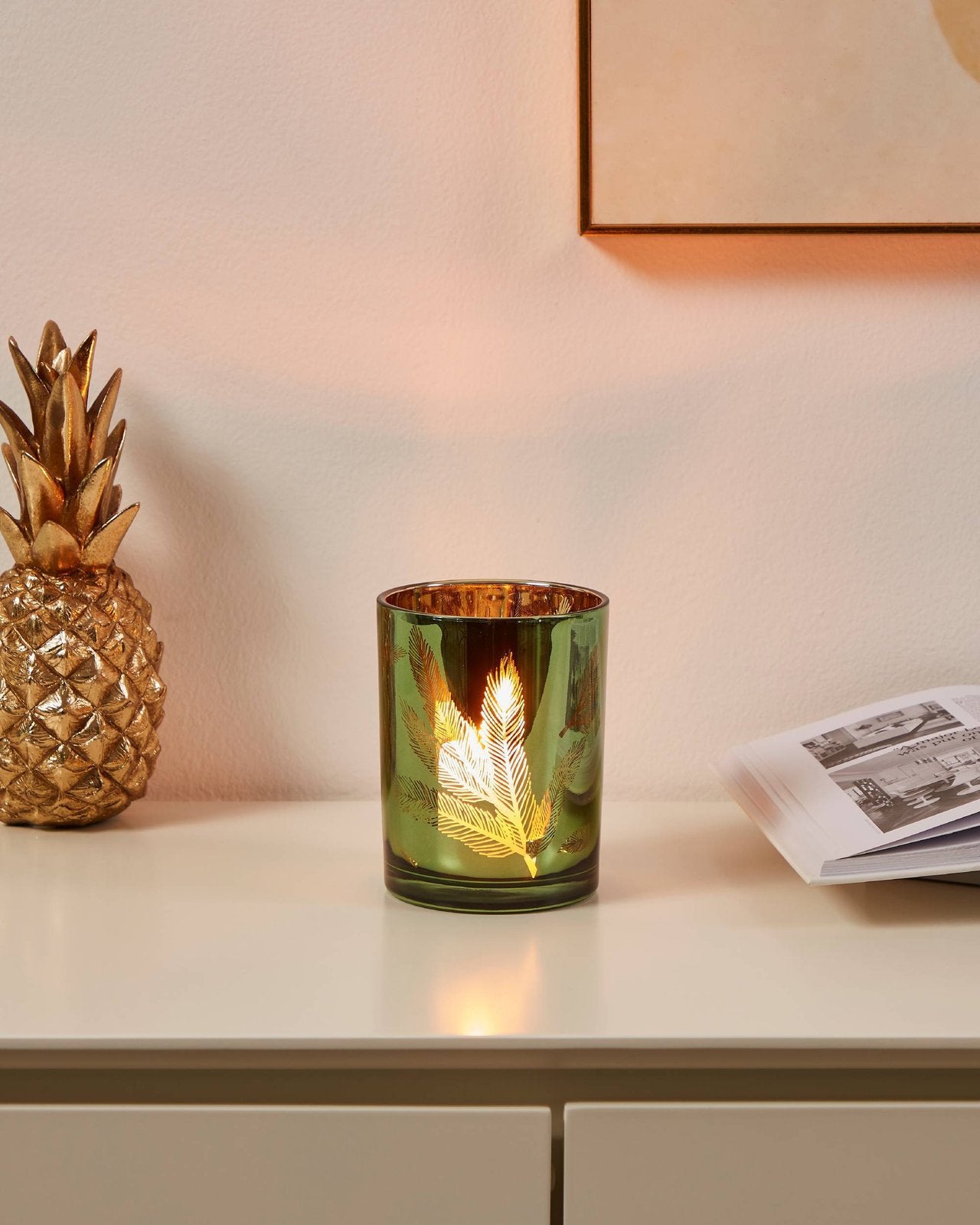 EGLO LUKUT Windlicht – Glas, mehrfarbig – Ø 10 × 12,5 cm