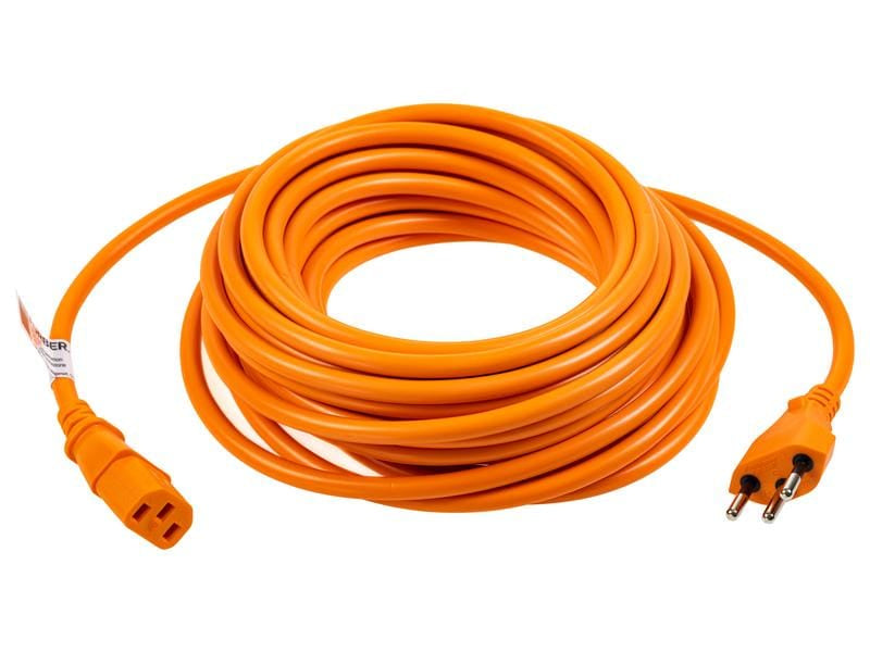 Furber. Netzkabel – T12–IEC C13, 5 m, 230 V/10 A, Orange