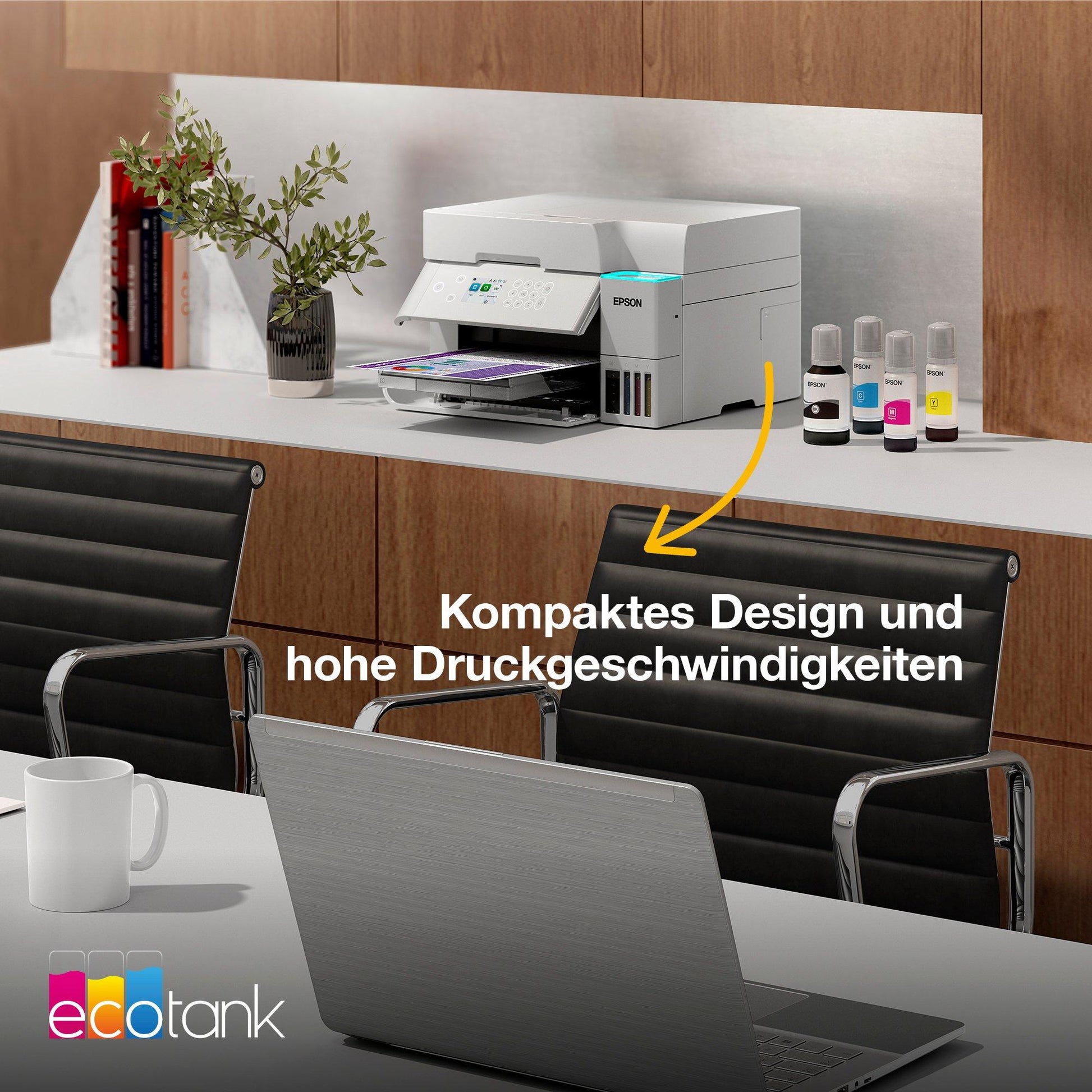 Epson EcoTank ET-3956 – Farbtintenstrahl-Multifunktionsdrucker, A4, 3-in-1, Duplex, ADF, WLAN/LAN, AirPrint