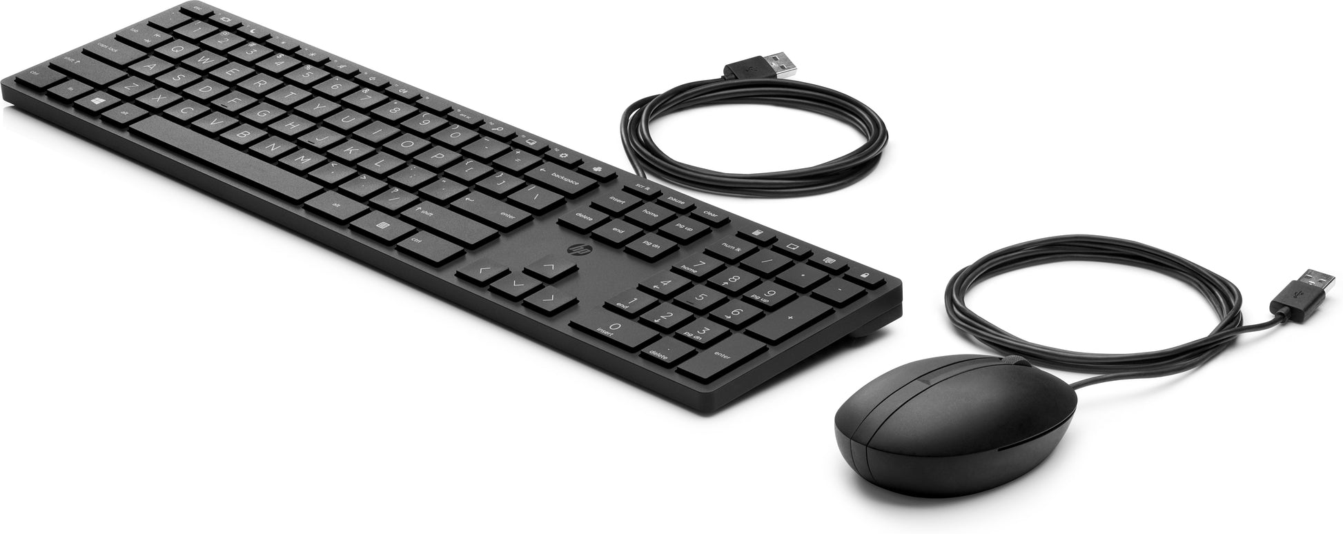 HP Wired Desktop 320MK – Tastatur-Maus-Set – Mechanisch – Kabelgebunden, USB – QWERTY (US-INT) – Schwarz