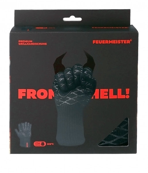 Feuermeister Arbeitshandschuhe, G3621 – Grösse 8 – Aramid, Schwarz, Hitzebeständig bis 500 °C