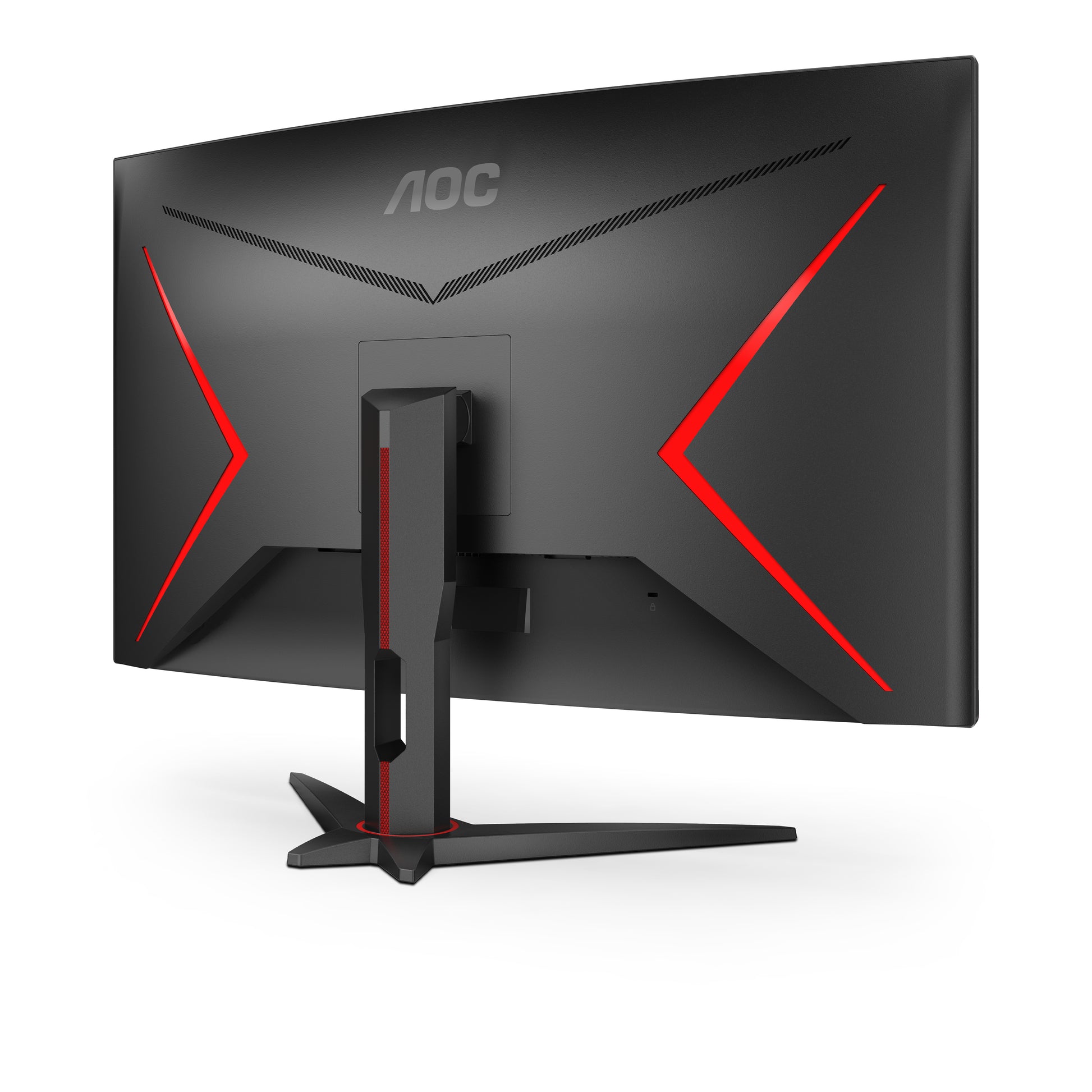 AOC C32G2ZE/BK – Monitor, 31,5", VA, 240 Hz, 300 cd/m², Gebogen, FreeSync, VESA 100 × 100, Rot