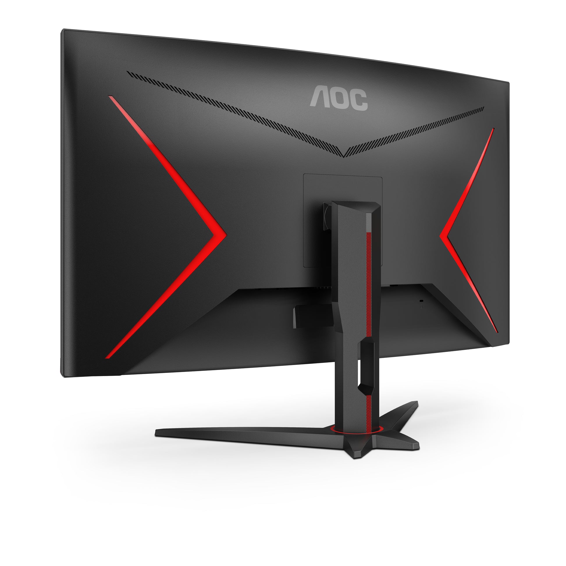AOC C32G2ZE/BK – Monitor, 31,5", VA, 240 Hz, 300 cd/m², Gebogen, FreeSync, VESA 100 × 100, Rot