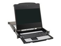 Tripp Lite B030-DP08-17DIP – 17" Rack-LCD-Konsole DP 8-Port KVM – 1920 × 1080, USB 2.0-Hub – 1U