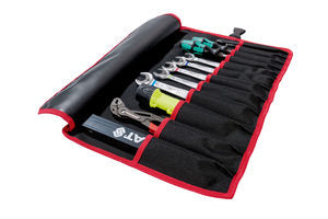 Parat Basic Roll-Up Case 12 Rolletui 12 Fächer – mit Schultergurt, Rot, Nylon, B 540 × H 330 × T 50 mm