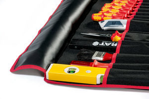 Parat Basic Roll-Up Case 20 Roll-Up Case 20 Fächer – mit Schultergurt, Rot, Nylon, B 740 × H 330 × T 50 mm