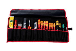 Parat Basic Roll-Up Case 20 Roll-Up Case 20 Fächer – mit Schultergurt, Rot, Nylon, B 740 × H 330 × T 50 mm