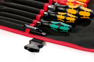 Parat Basic Roll-Up Case 20 Roll-Up Case 20 Fächer – mit Schultergurt, Rot, Nylon, B 740 × H 330 × T 50 mm