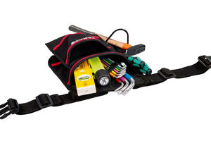 Parat Parabelt M Gürteltasche – mit Schultergurt, 9 Fächer, Rot, Nylon, B 300 × H 240 × T 100 mm