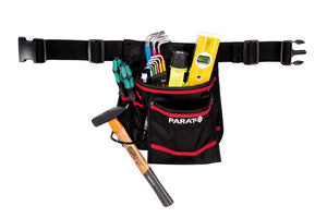 Parat Parabelt M Gürteltasche – mit Schultergurt, 9 Fächer, Rot, Nylon, B 300 × H 240 × T 100 mm
