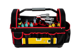 Parat Basic Tool Softbag L Werkzeugtasche – mit Tragegriff, Rot, Nylon, B 470 × H 350 × T 210 mm