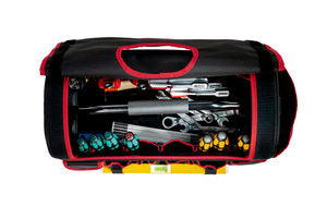 Parat Basic Tool Softbag L Werkzeugtasche – mit Tragegriff, Rot, Nylon, B 470 × H 350 × T 210 mm