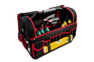 Parat Basic Tool Softbag L Werkzeugtasche – mit Tragegriff, Rot, Nylon, B 470 × H 350 × T 210 mm