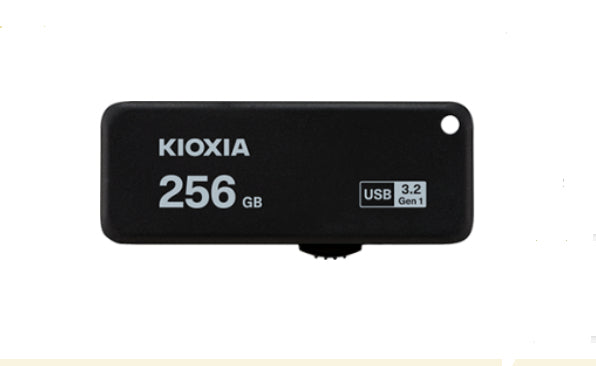 Kioxia TransMemory U365 USB-Stick 256 GB – USB-A 3.2 Gen 1, 150 MB/s Lesen, Schwarz