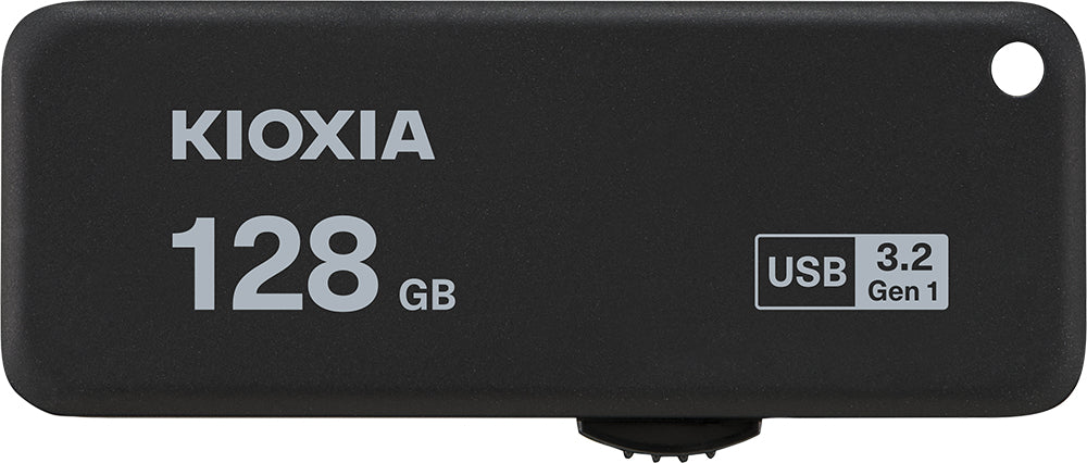 Kioxia TransMemory U365 USB-Stick 128 GB – USB-A 3.2 Gen 1, 150 MB/s Lesen, Dia, Schwarz