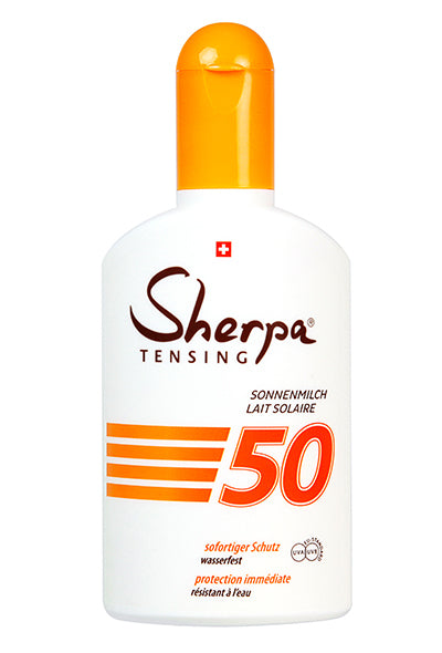 Sherpa TENSING Sonnenmilch – Kunststoff, 175 ml, LSF 50, parfümfrei, hautverträglich