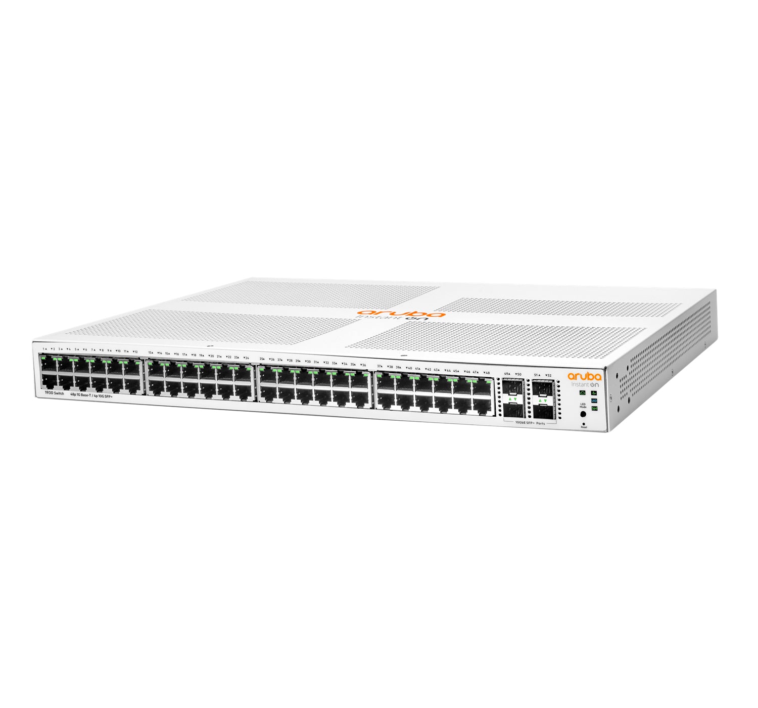 HPE Aruba Networking 1930 48G 4SFP+ – Managed Switch – 48×GbE, 4×SFP+, L2+, 1U