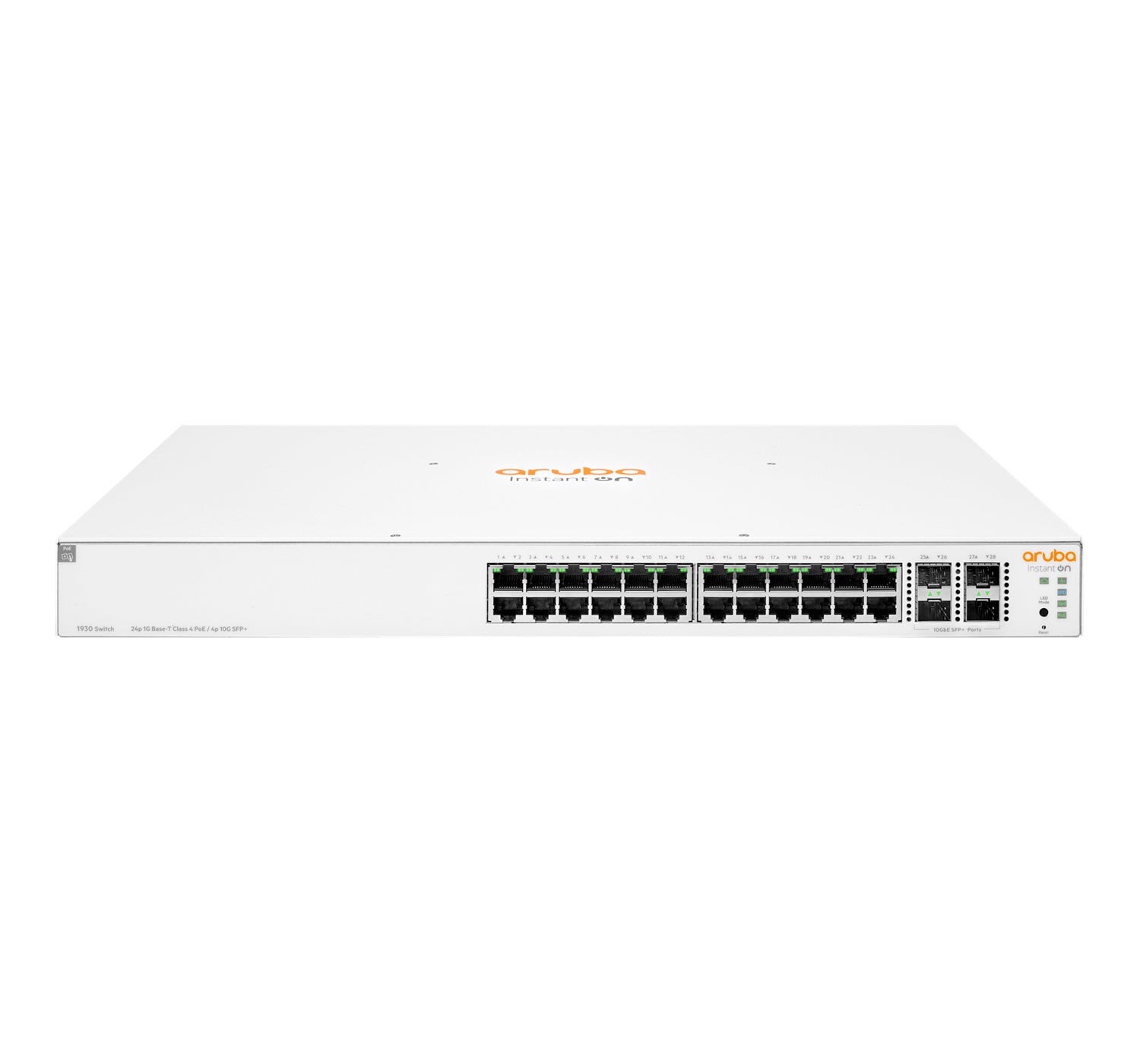 HPE Aruba 1930 24G – Managed Switch – 24×GbE, 4×SFP+, L2+, PoE+ 370 W, 1U