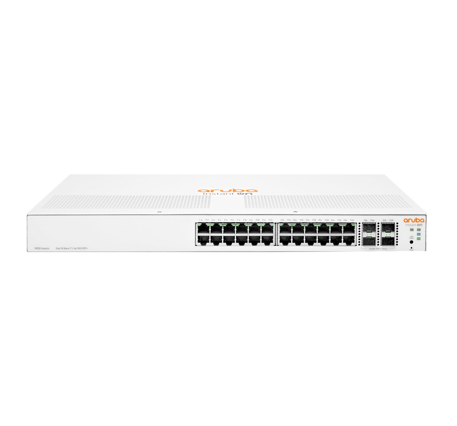 HPE Aruba Instant On 1930 24G Class4 PoE – Managed Switch – 24×GbE, 4×SFP+, L2+, PoE+ 195 W, 1U