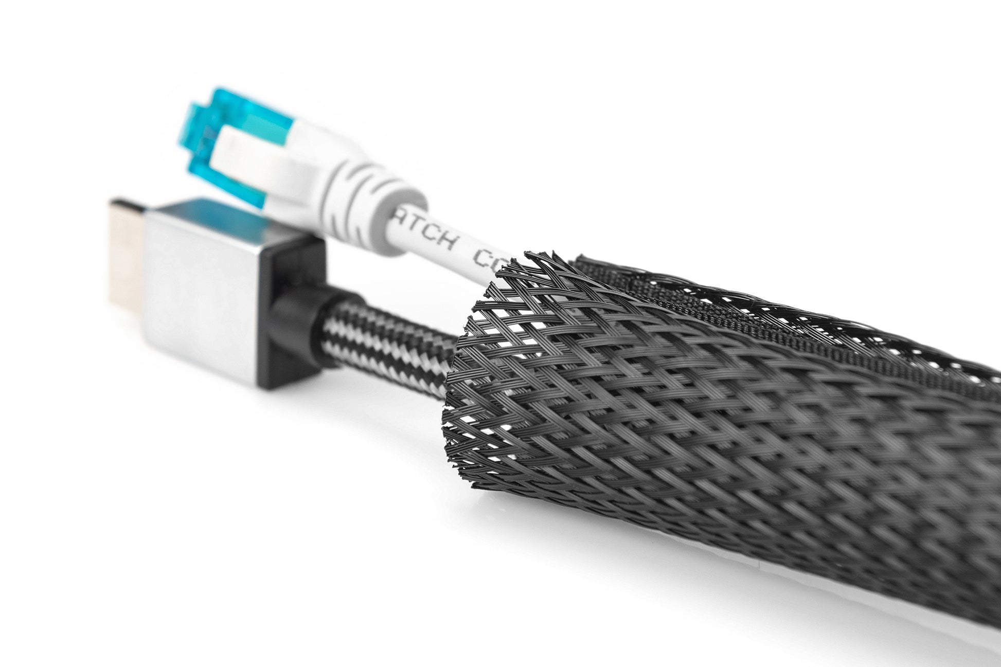 Digitus Kabelhülse – 2,00 m, Schwarz, mit Klettverschluss