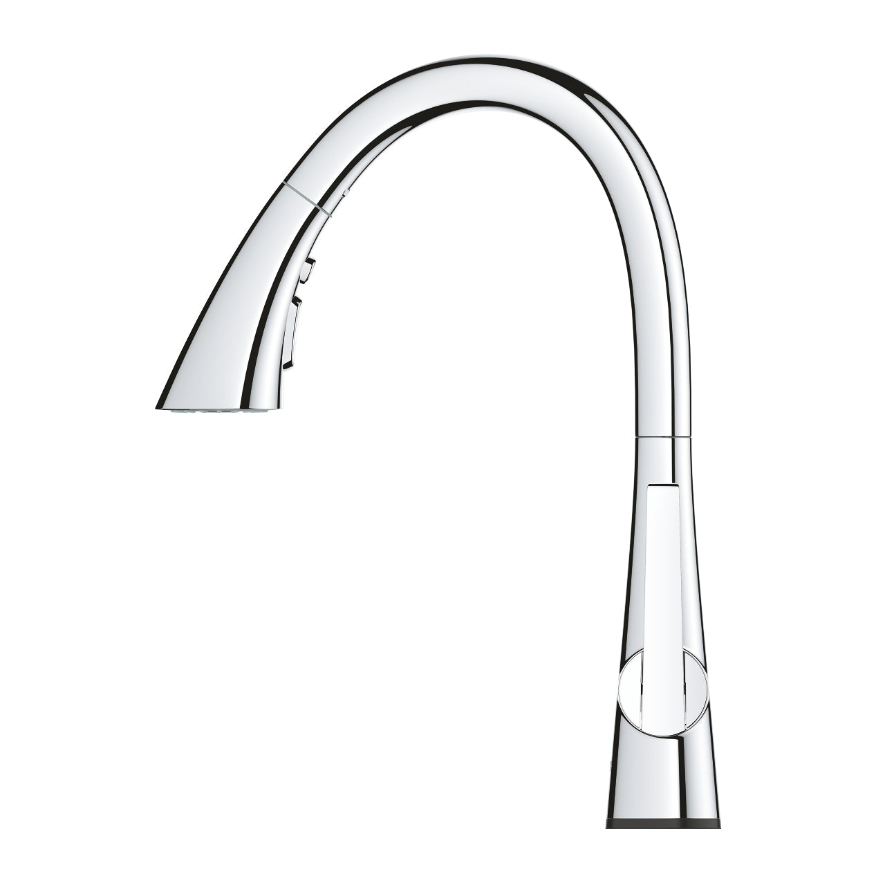 GROHE Badebatterie Zedra Touch – Einhebelmischer (Standmontage), Messing, Chrom