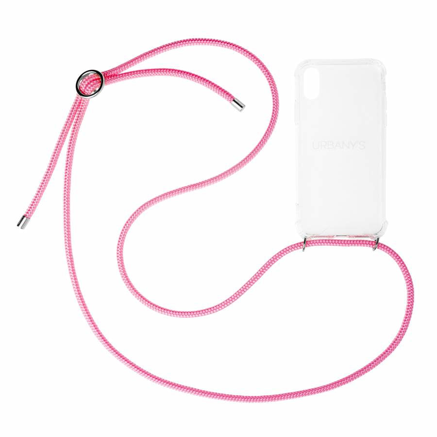 Urbany's Necklace-Hülle – für Samsung Galaxy S20+/S20+ 5G – rosa/transparent – TPU – mit Kordel