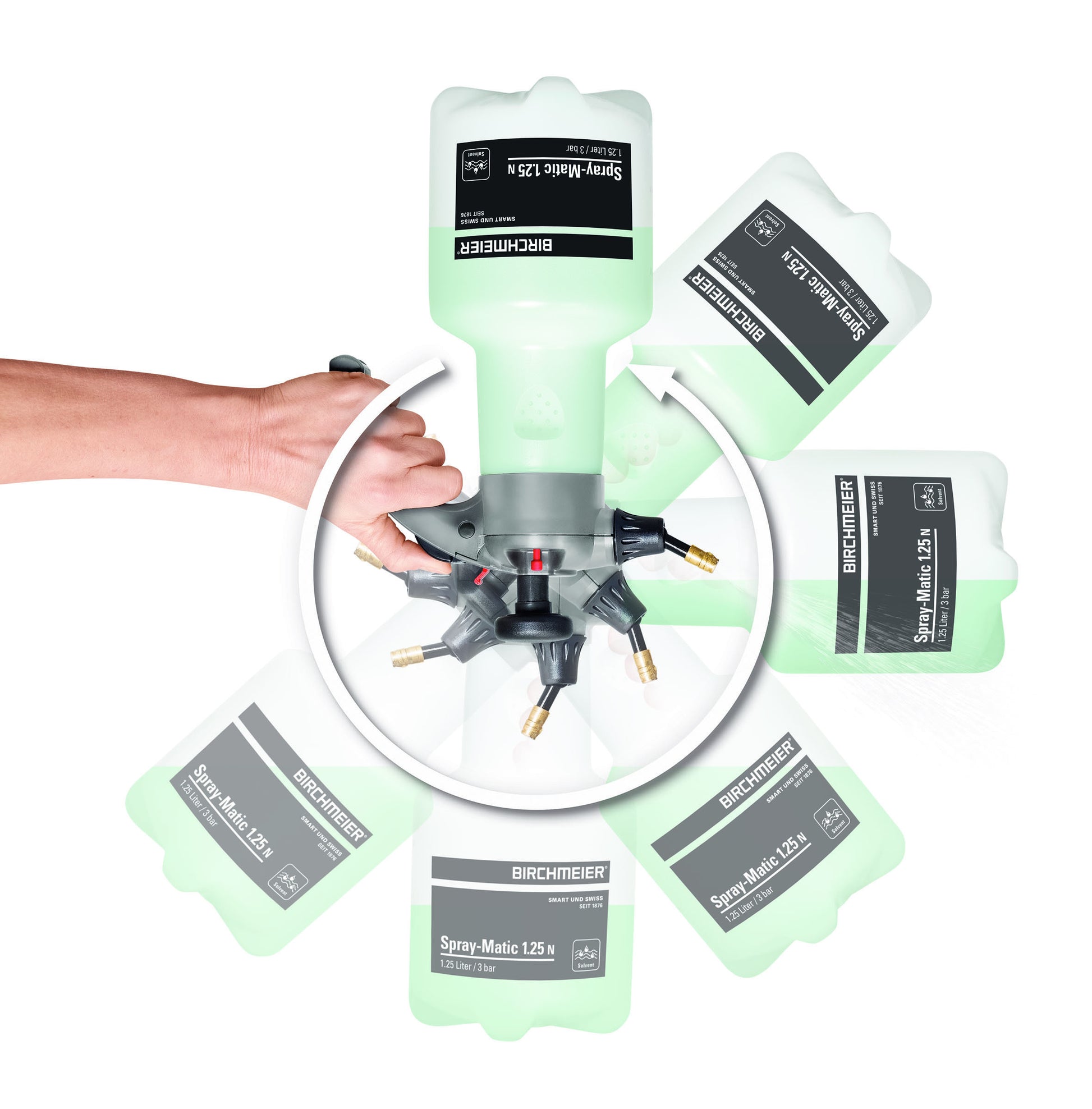 Birchmeier Druckspeichersprühgerät – 1250 ml, grau