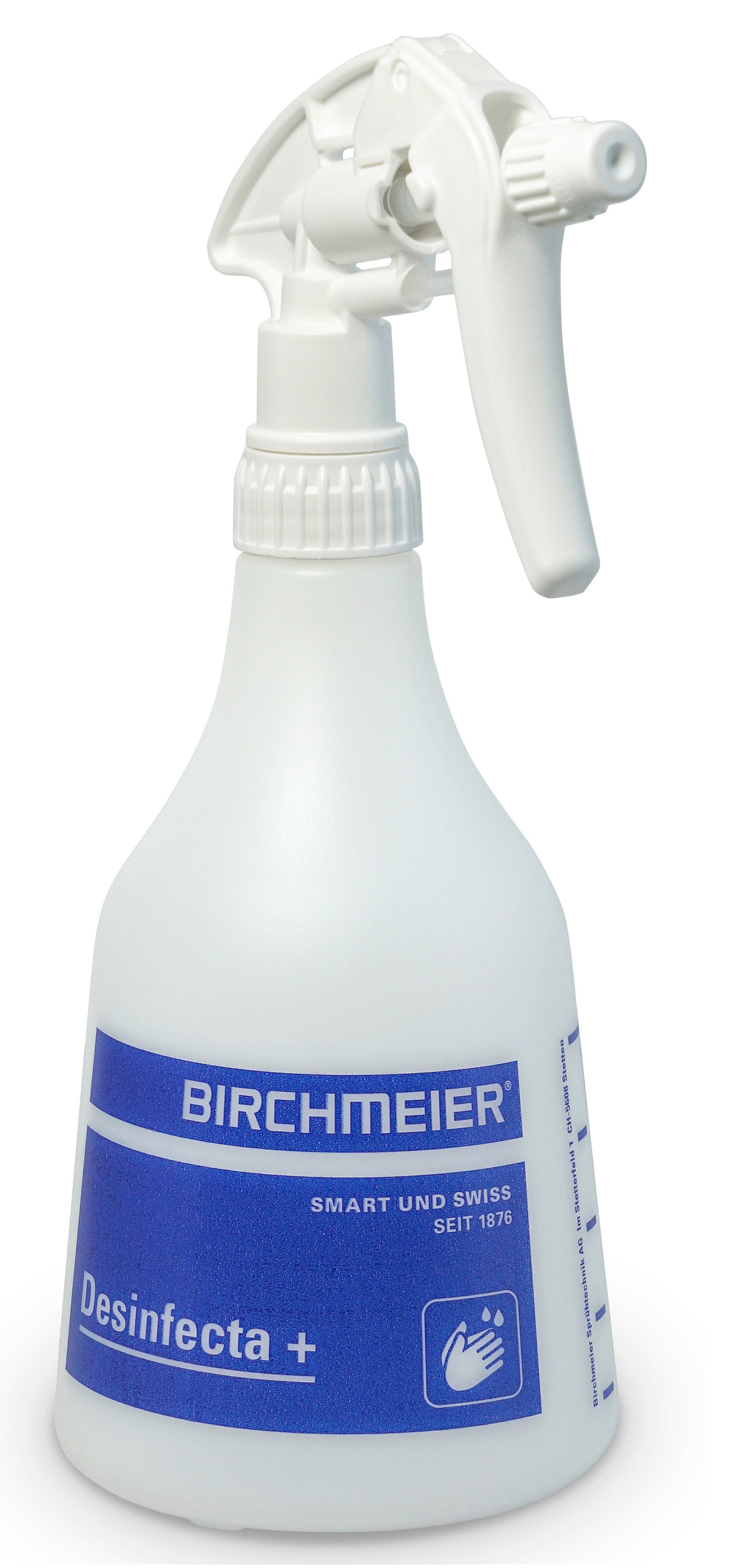 Birchmeier Sprühflasche – 500 ml, transparent, für Desinfektionsmittel
