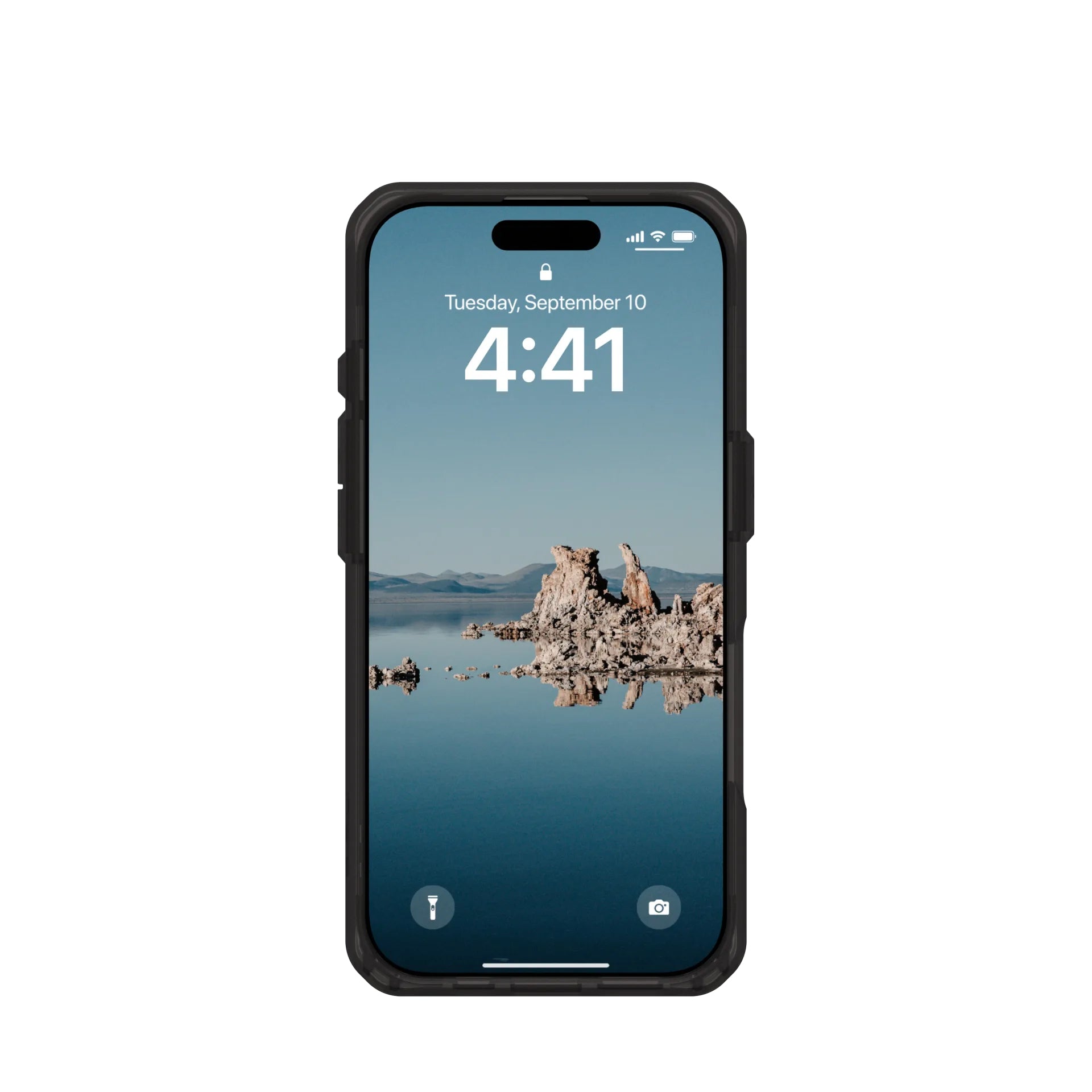 Urban Armor Gear Backcover Plyo – für Apple iPhone 16 Pro – schwarz/bronze – TPU – MagSafe-kompatibel