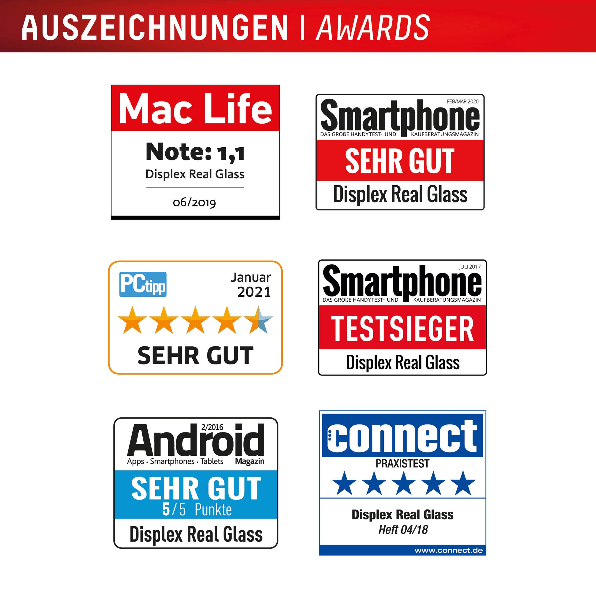 Displex Displayschutz (Panzerglas), 10H – für Galaxy S25 Edge – mit Applikator