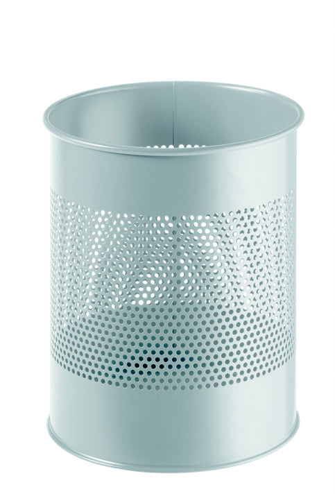 Durable Papierkorb 331010 – 15 l – Metall, rund – grau